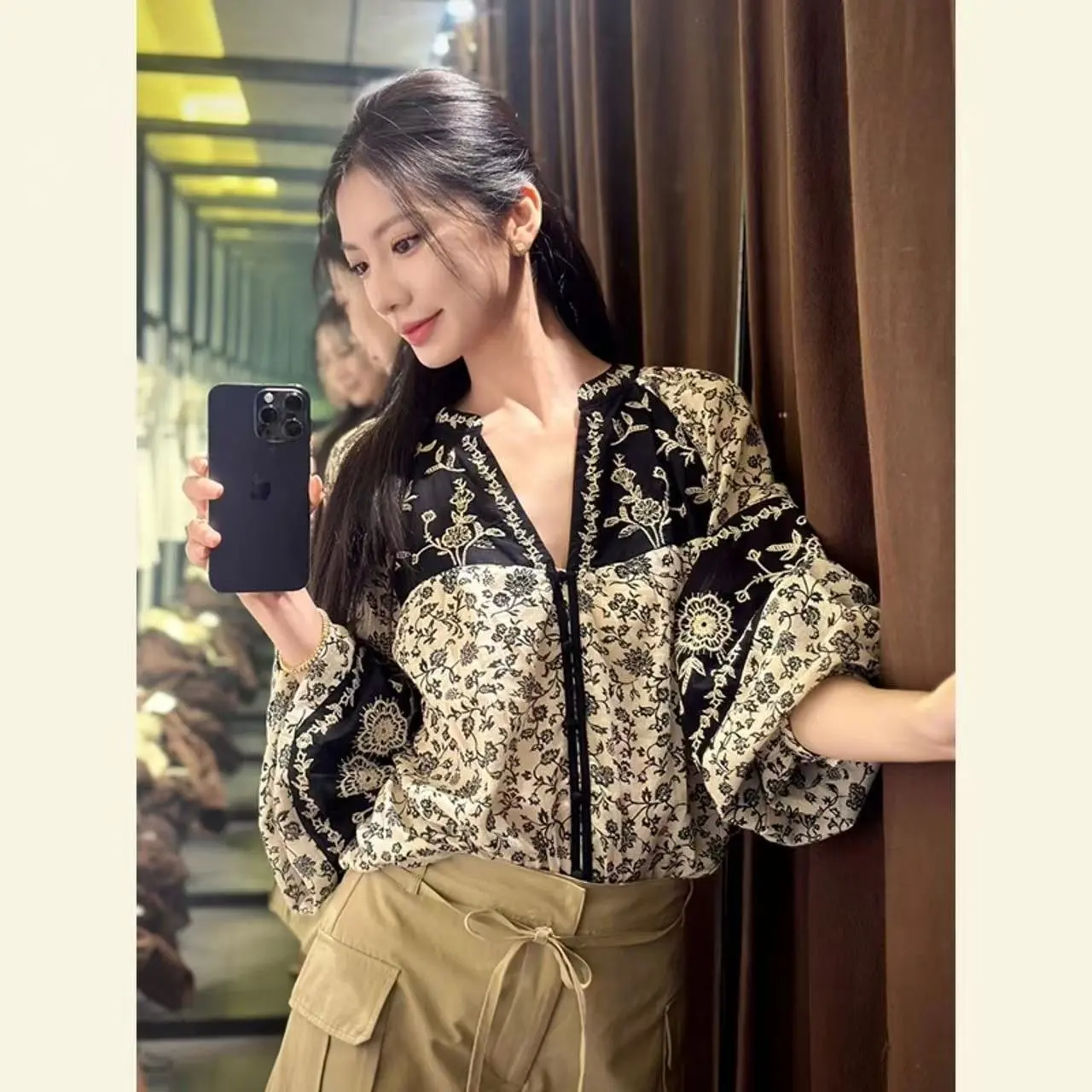 Ethnic Chic Fashion - Camicia Etnica Stampata da Donna per