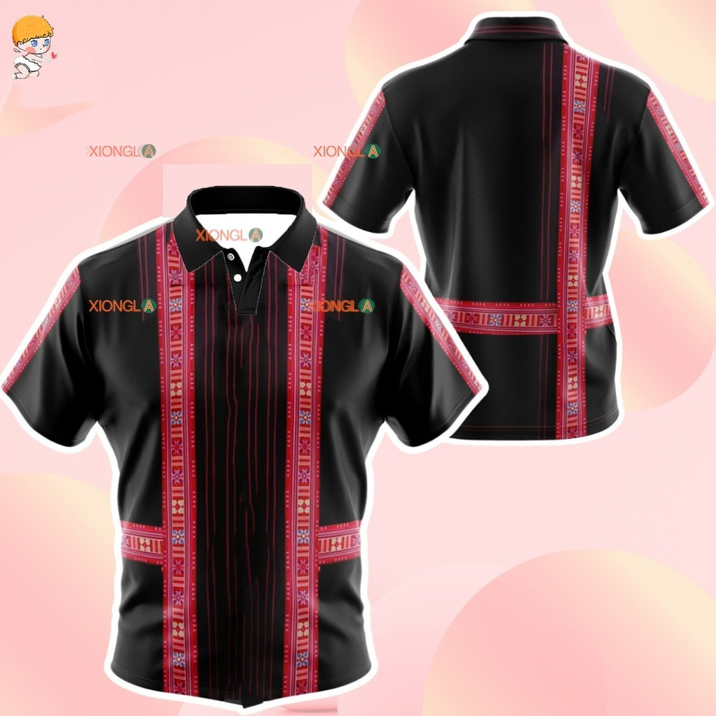 Ethnic Fashion For Men - Polo da uomo con stampa batik