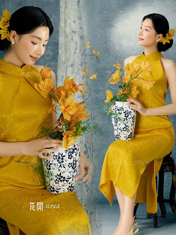 Ethnic Fashion Shoot - Costume Fotografico Giallo in Stile Cinese