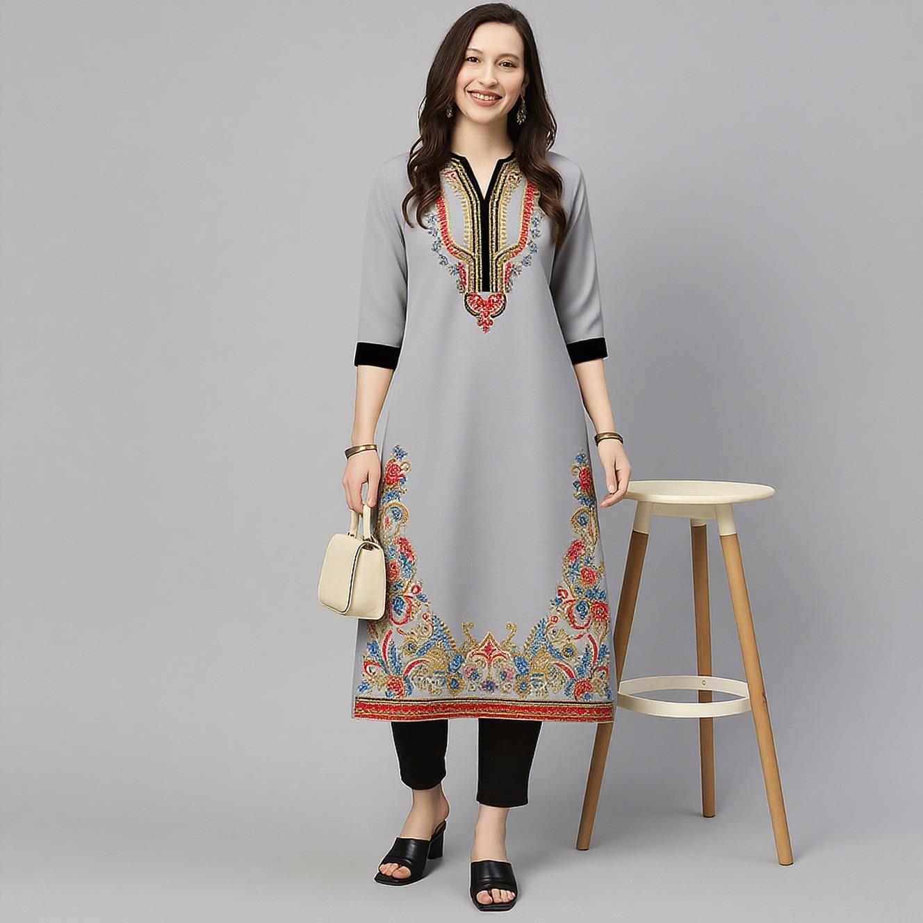 Ethnic Fashion Kurtis - Abito da donna casual musulmano Kurt