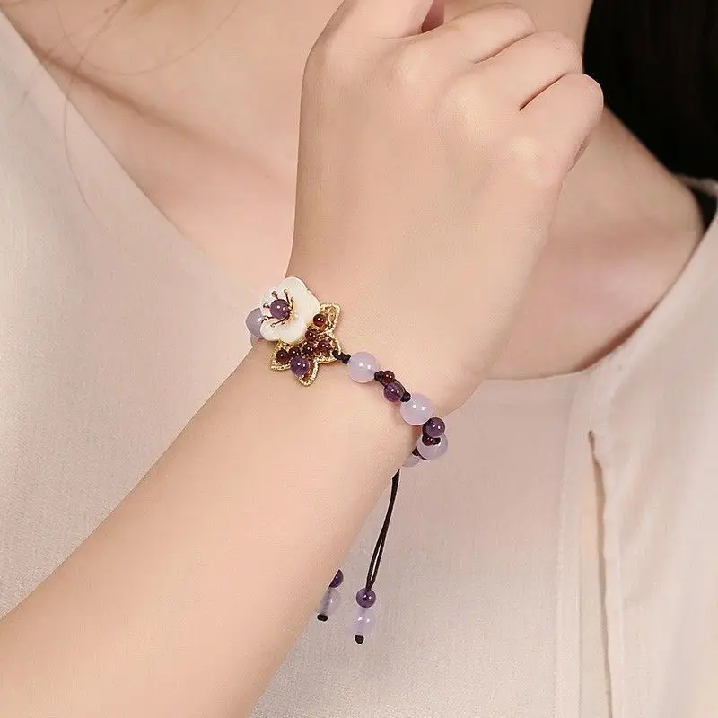 Ethnic Fashion Girls - Braccialetto in Cristallo Cinese Stile Mori,