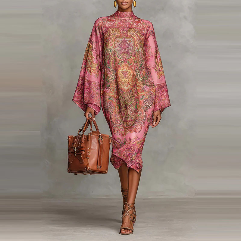 Ethnic Fashion Runway - Abito da festa casual ampio con