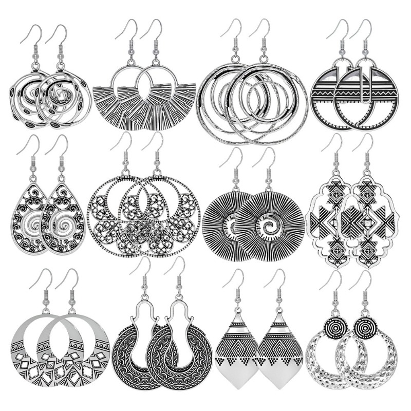 Ethnic Indian Fashion - Orecchini in metallo stile etnico per