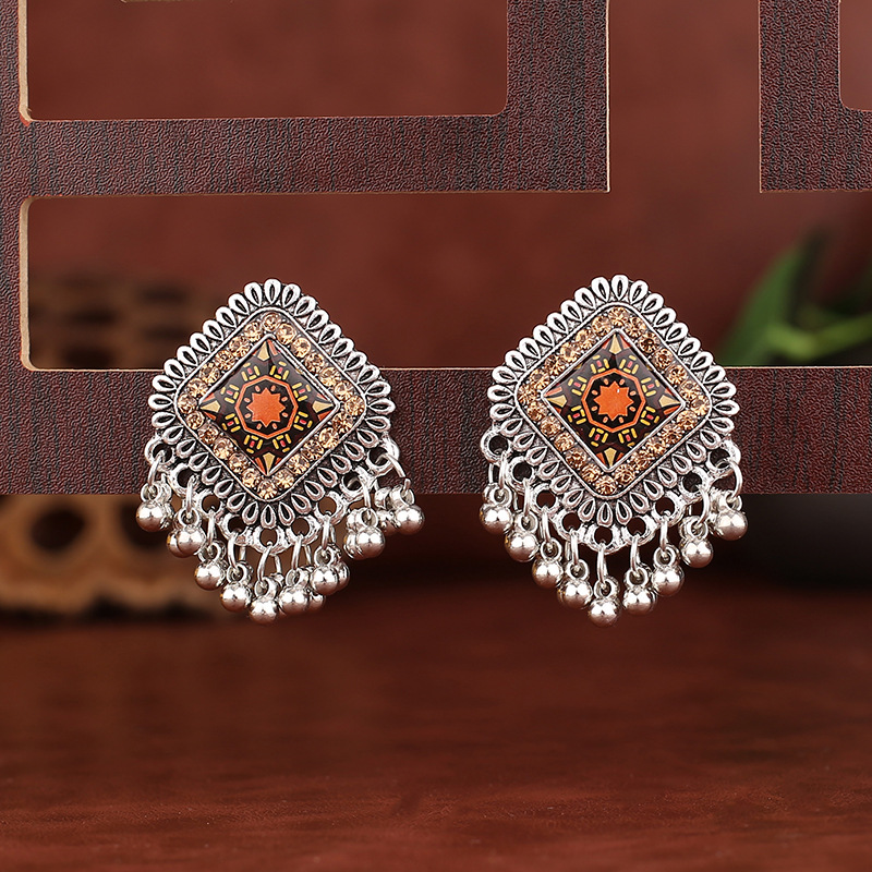 Orecchini pendenti in lega qua - Ethnic Indian Fashion recensione e prezzo