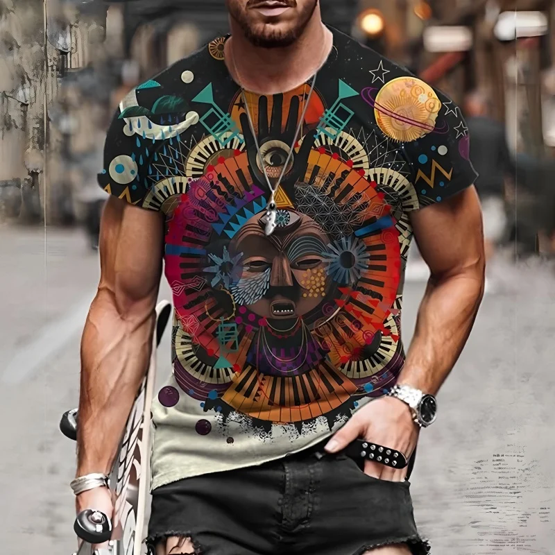T-shirt con Stampa 3D a Manich - Men'S Ethnic Fashion Trends recensione e prezzo