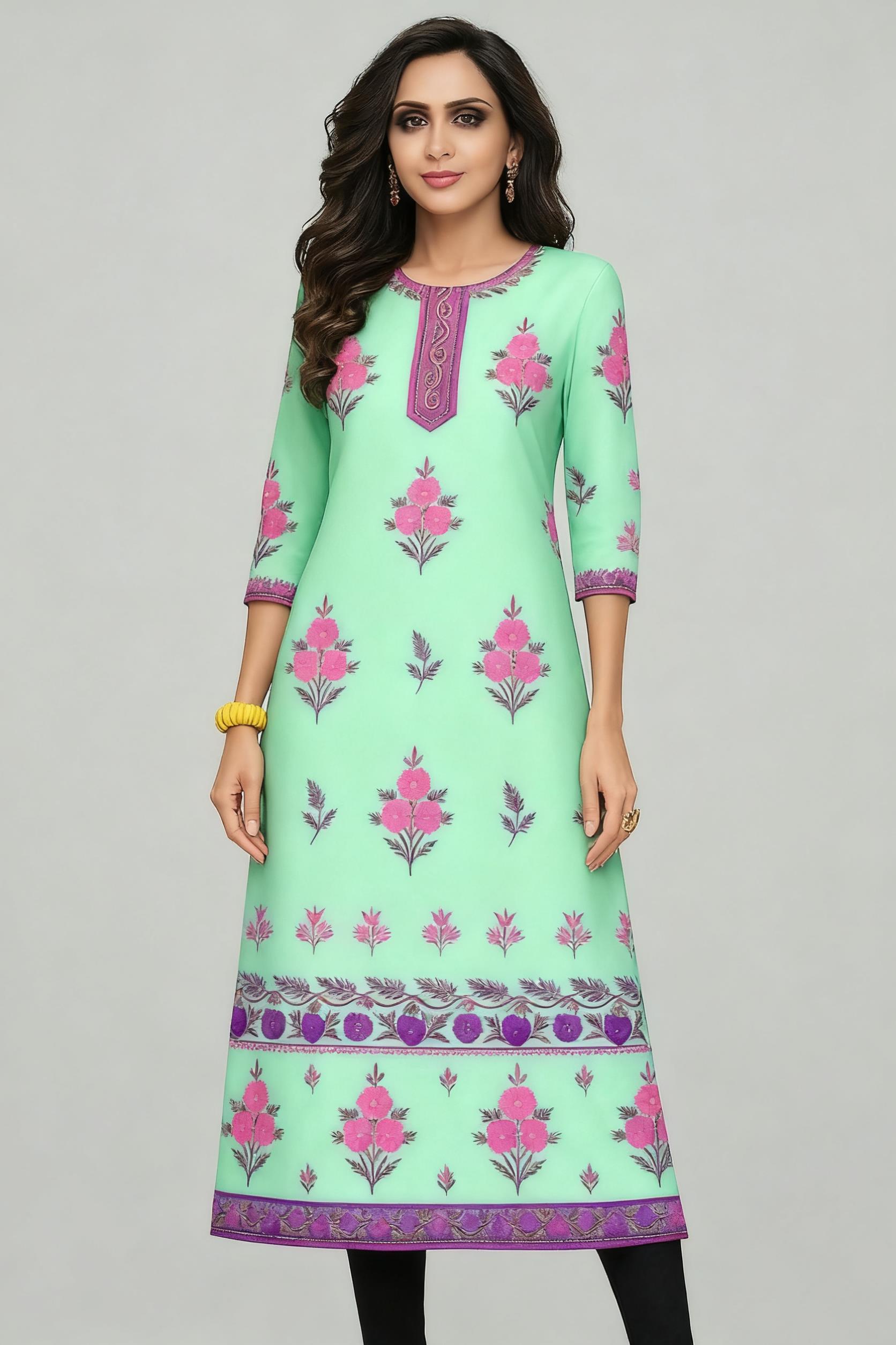 Musulmano Kurt Flowers Moda fe - Ethnic Fashion Kurtis recensione e prezzo