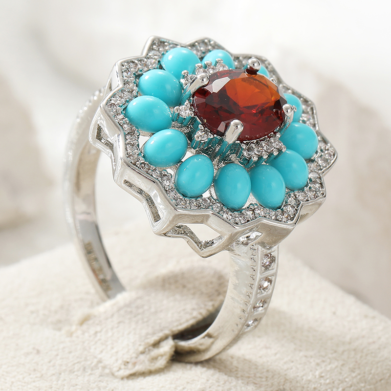 Anello Floreale in Turchese Si - Ethnic Chic Fashion recensione e prezzo