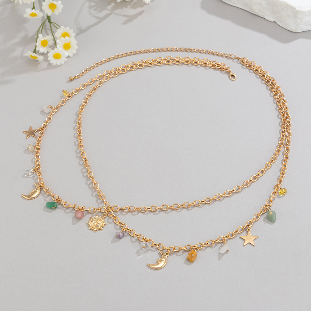 Boho Star Moon Sun Ciondolo Ca - Ethnic Fashion Girls recensione e prezzo
