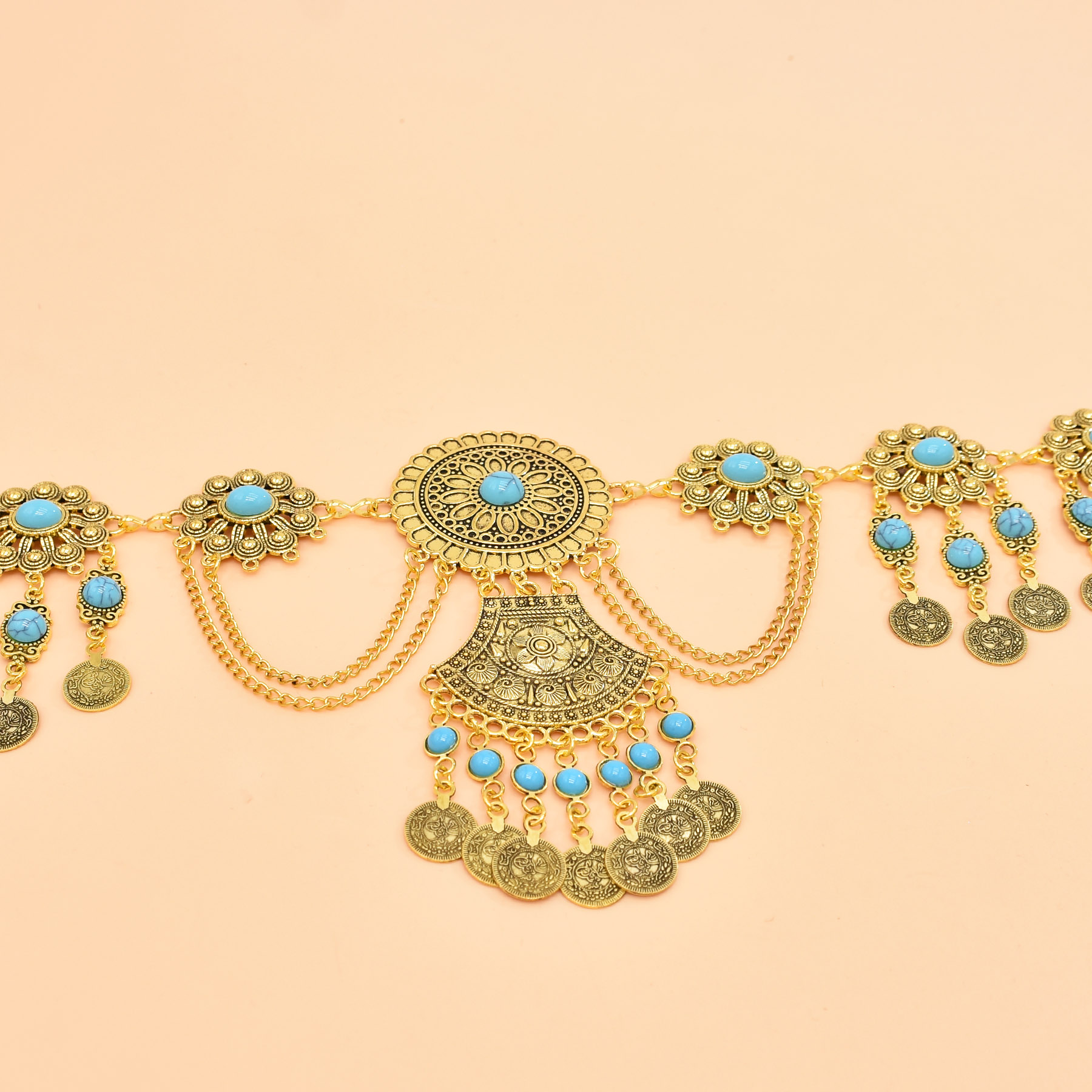 Ciondolo con monete turchesi c - Ethnic Indian Fashion recensione e prezzo